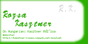 rozsa kasztner business card